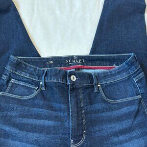 White House Black Market The Sculpt skinny ankle high rise jeans size 10